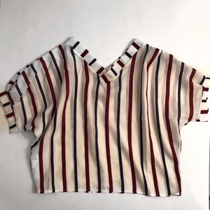 Striped sheer crop top